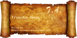 Truszka Anna névjegykártya